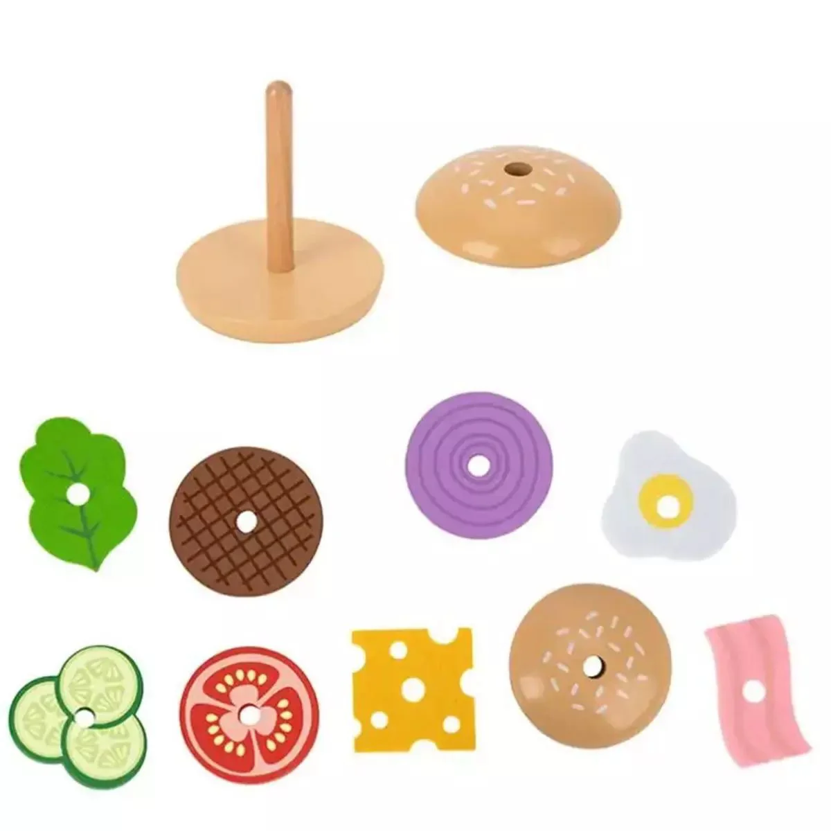 Set de joaca din lemn Tooky Toy Burger foto