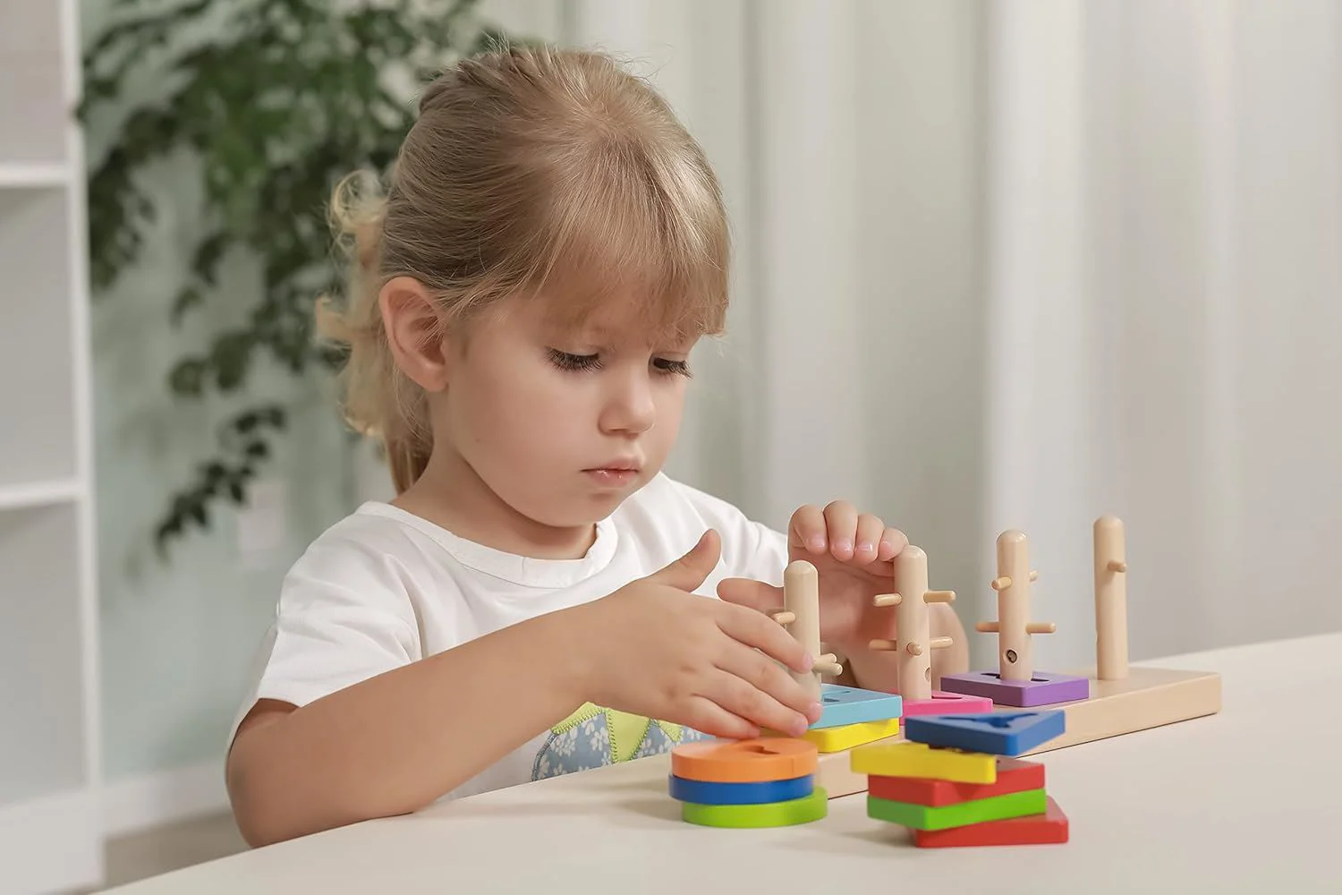 Sorter din lemn Tooky Toy Forme, 13 el. foto