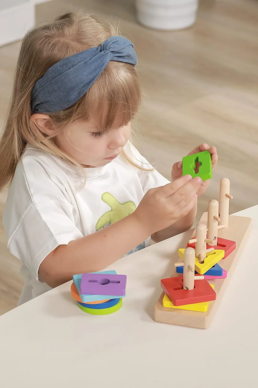 Sorter din lemn Tooky Toy Forme, 13 el. foto