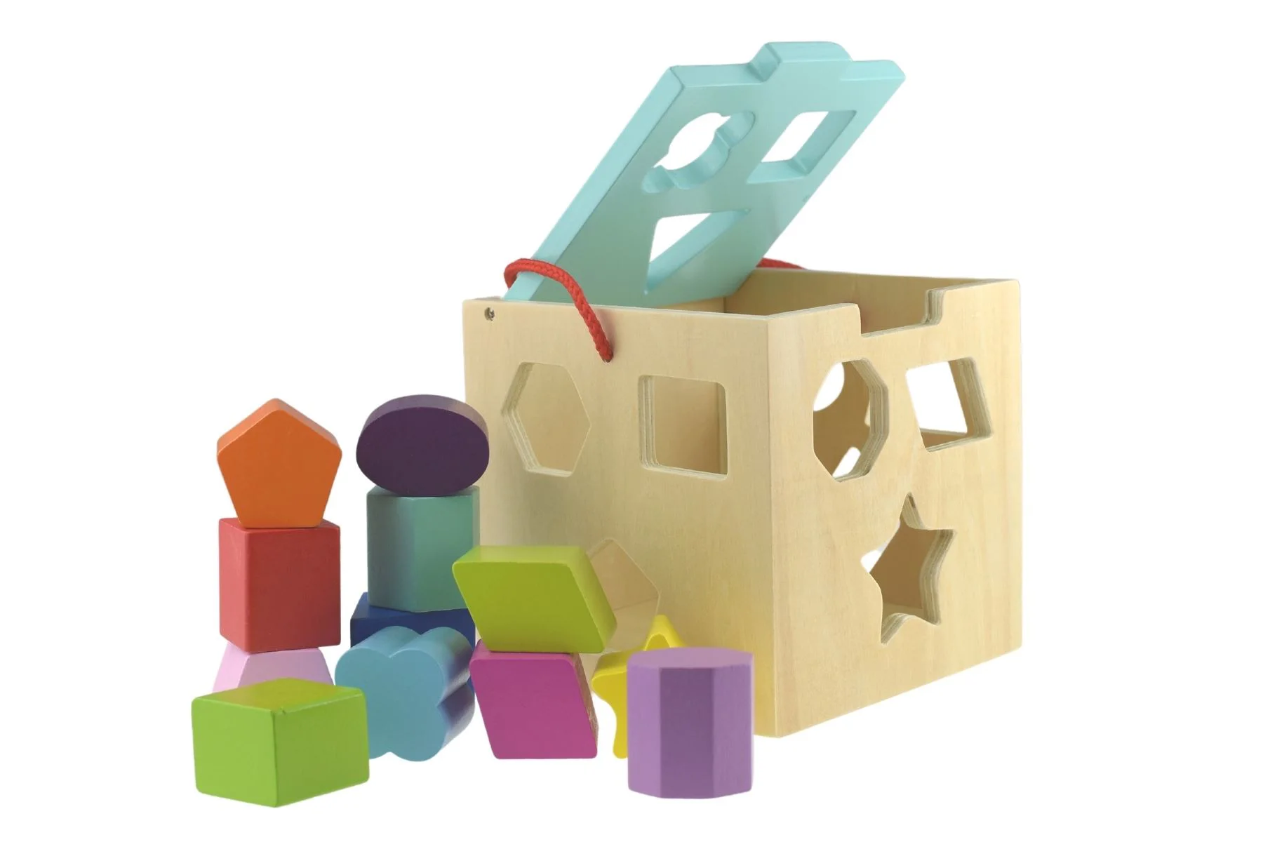 Sorter din lemn Tooky Toy Figuri, 13 el.
