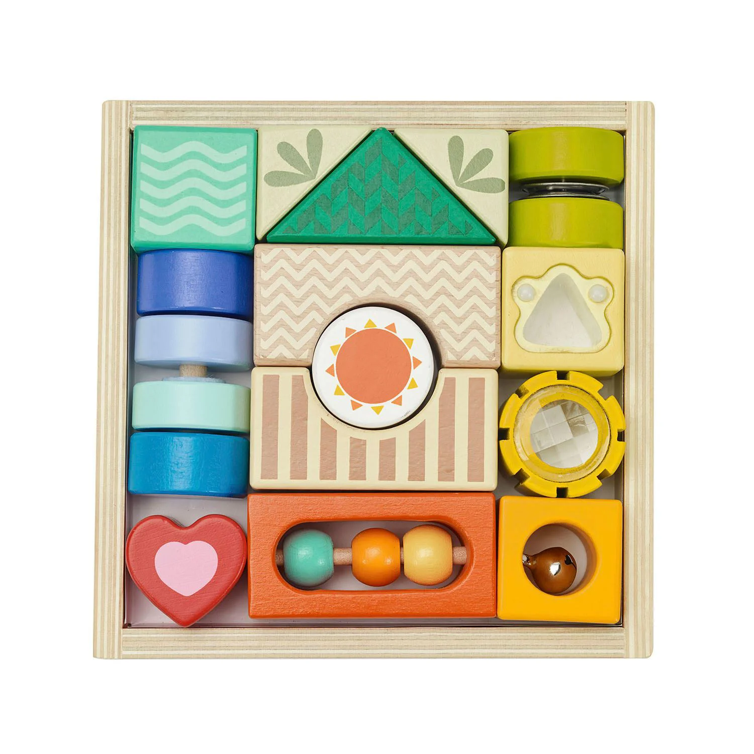 Set de constructie din lemn Classic World cu cuburi foto