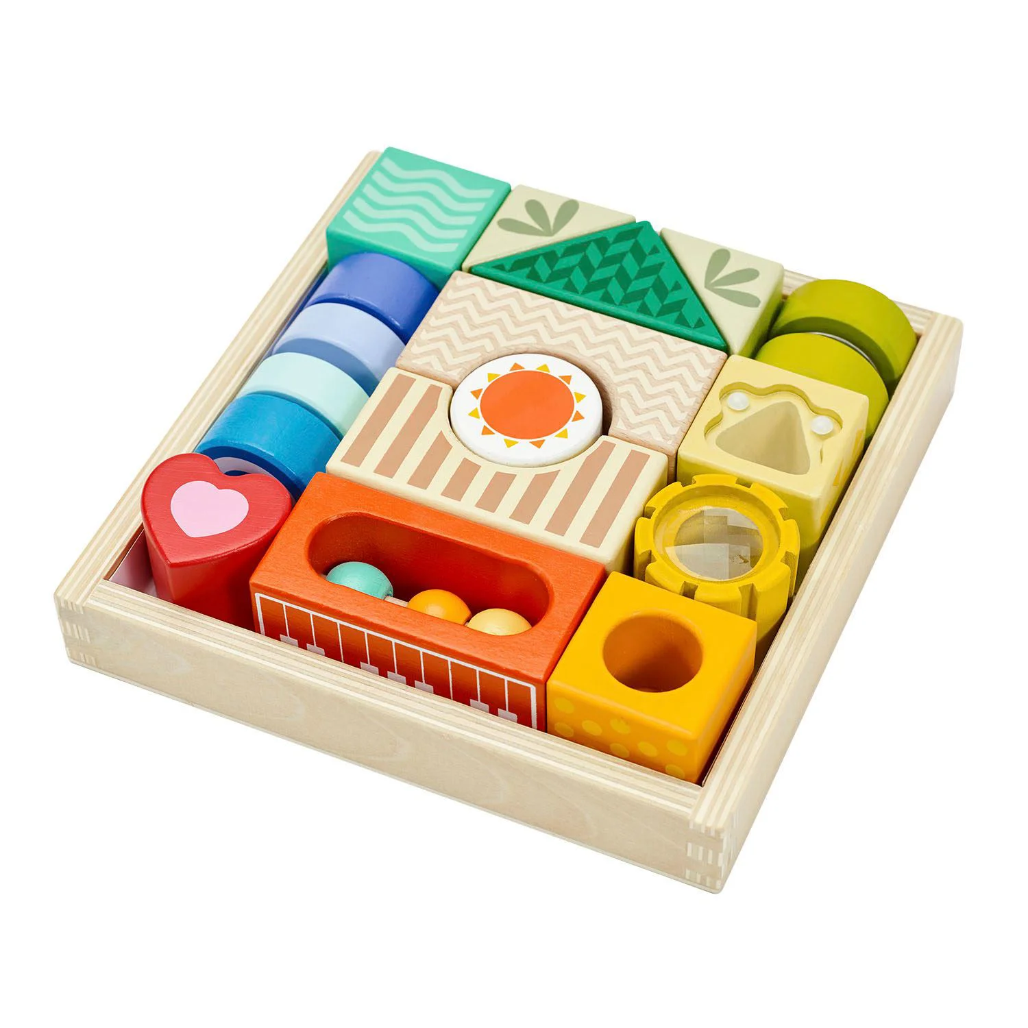 Set de constructie din lemn Classic World cu cuburi foto