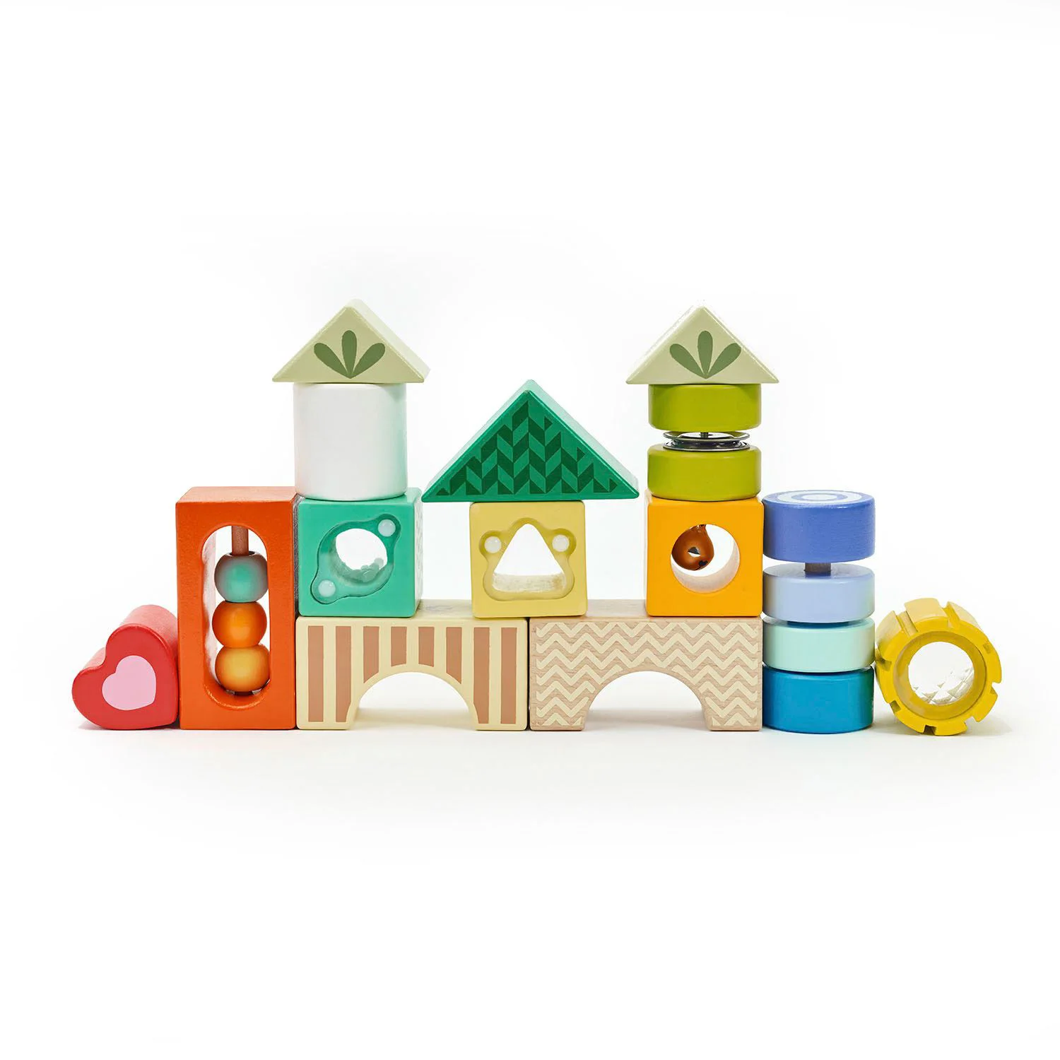 Set de constructie din lemn Classic World cu cuburi foto