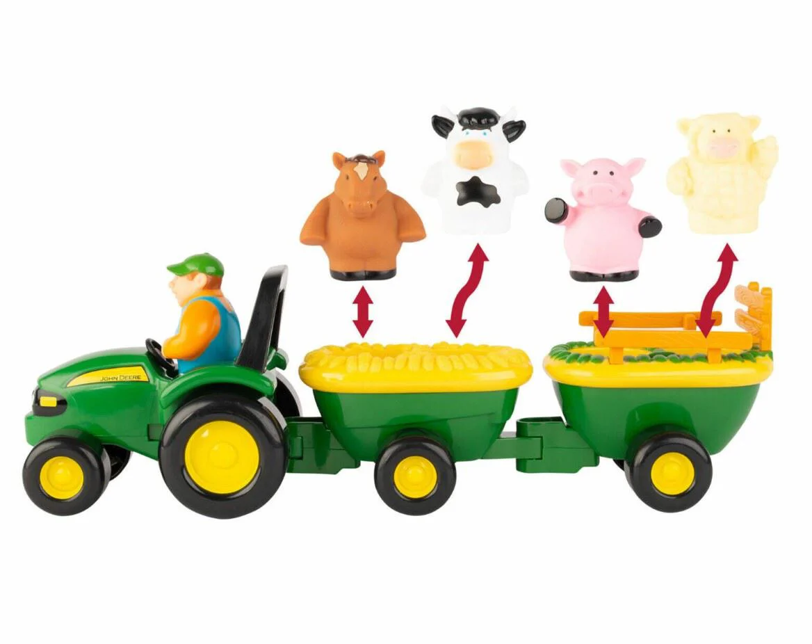 Трактор Tomy John Deere с животными foto