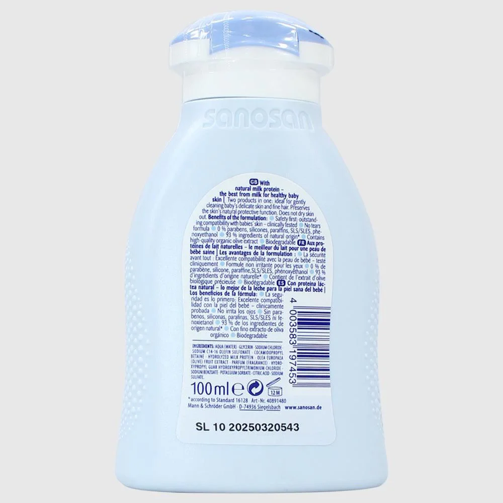 Gel de dus si sampon Sanosan Baby, 100 ml foto