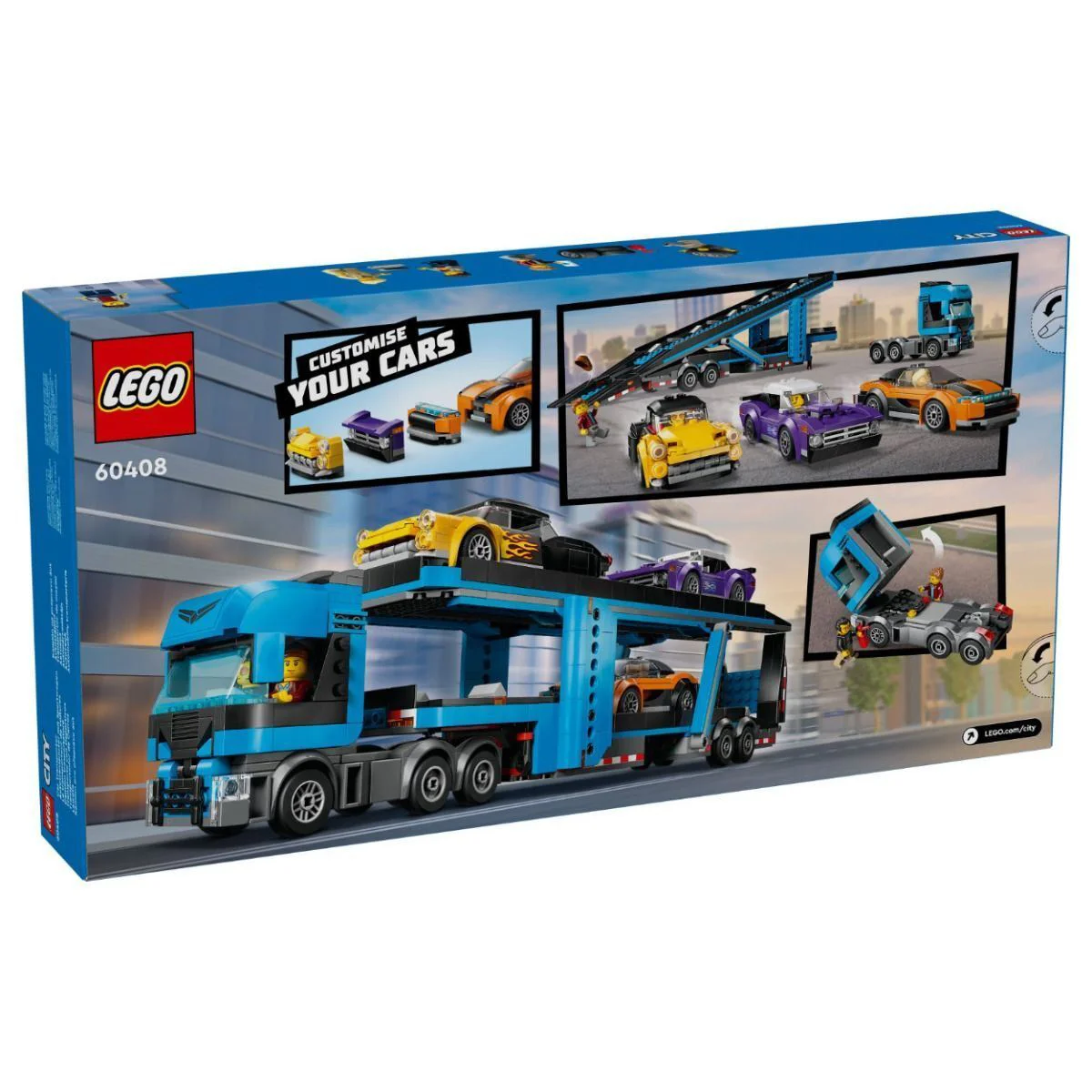 Set de constructie LEGO City Transportator de masini sport