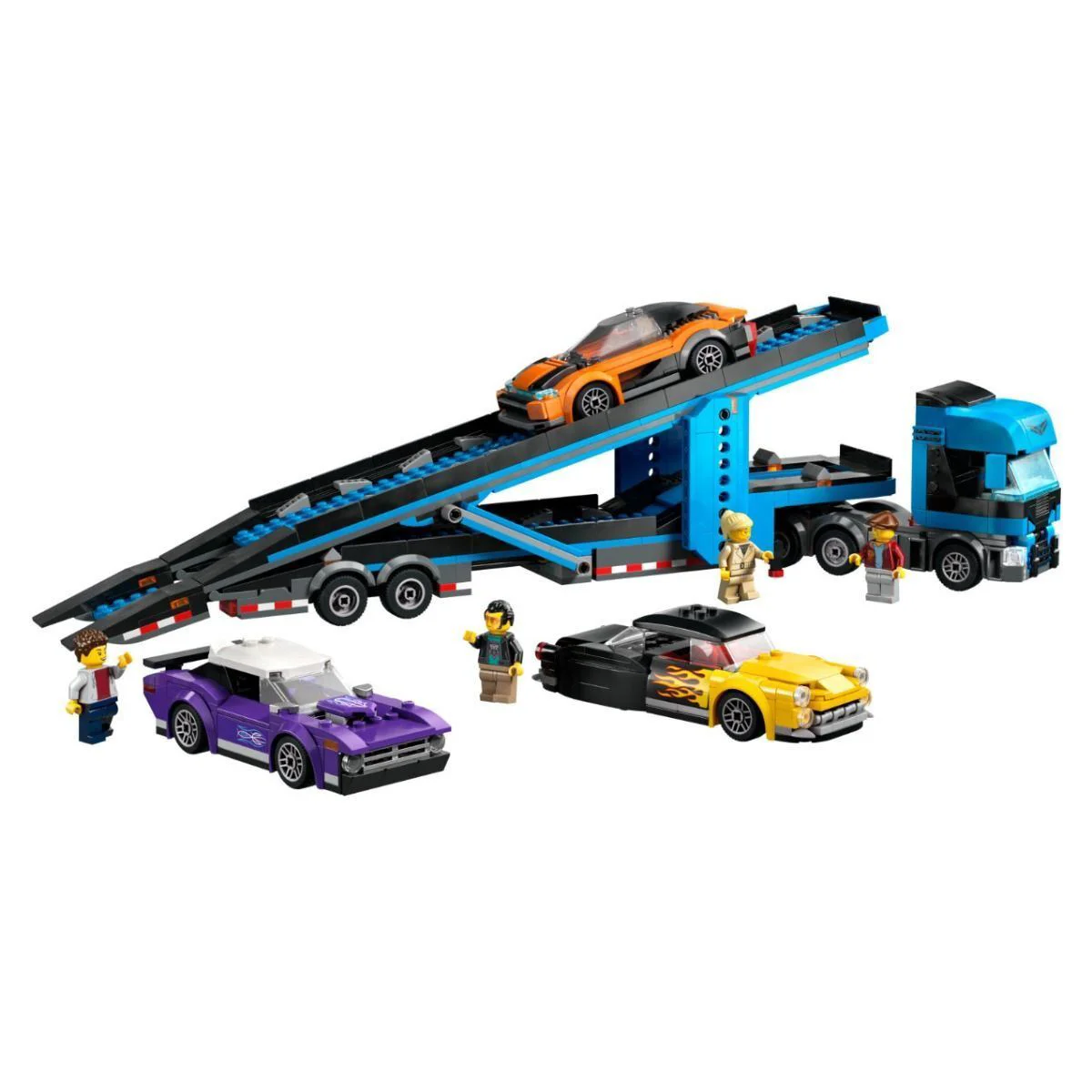 Set de constructie LEGO City Transportator de masini sport