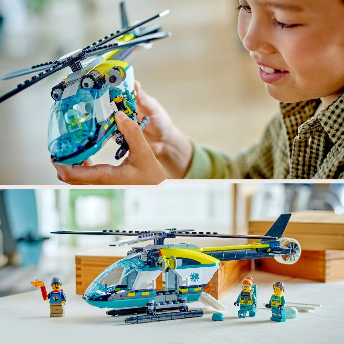 Set de constructie LEGO City Elicopter de salvare, 226 el. foto