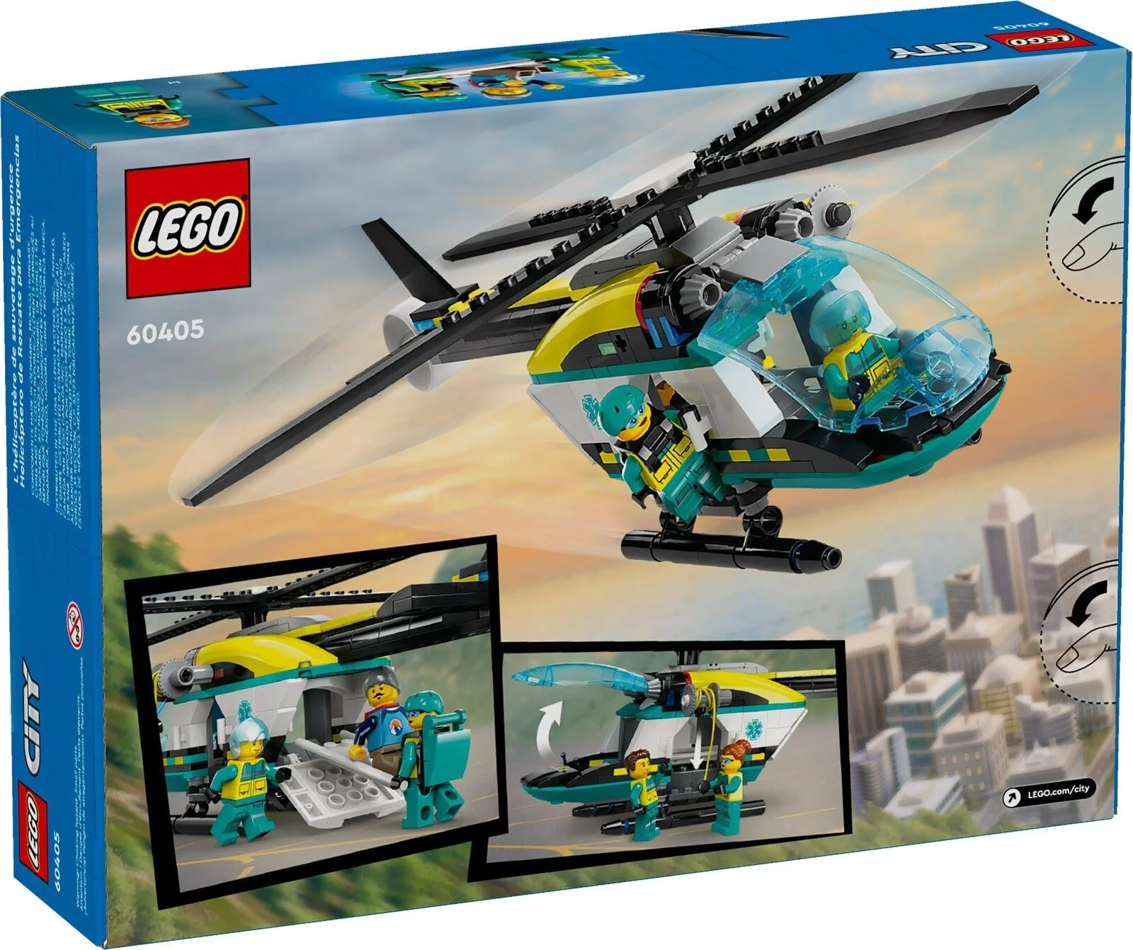 Set de constructie LEGO City Elicopter de salvare, 226 el. foto