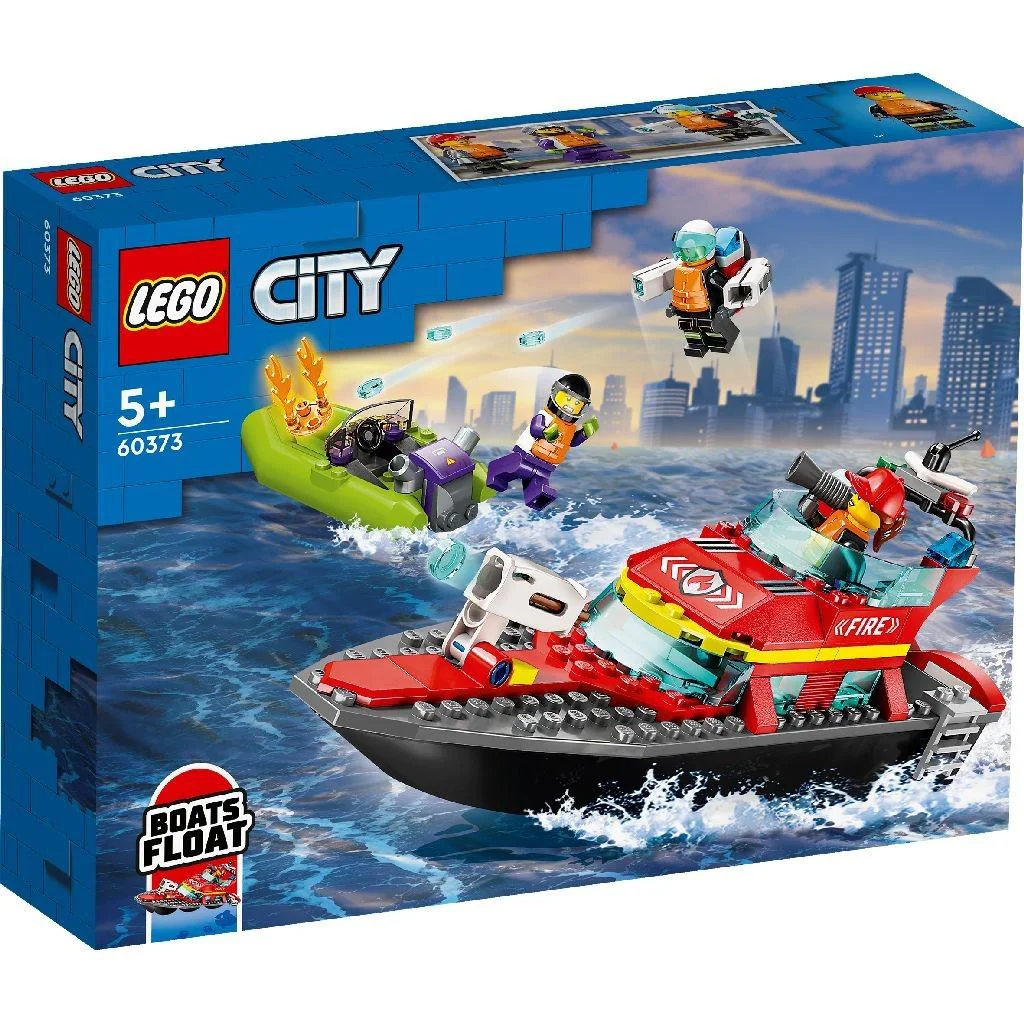 Конструктор LEGO City Barca de salvare a pompierilor, 144 эл. foto