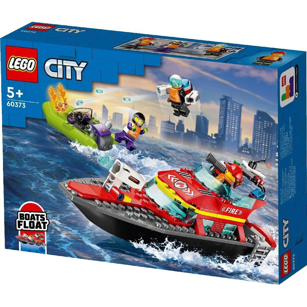 Конструктор LEGO City Barca de salvare a pompierilor, 144 эл. foto