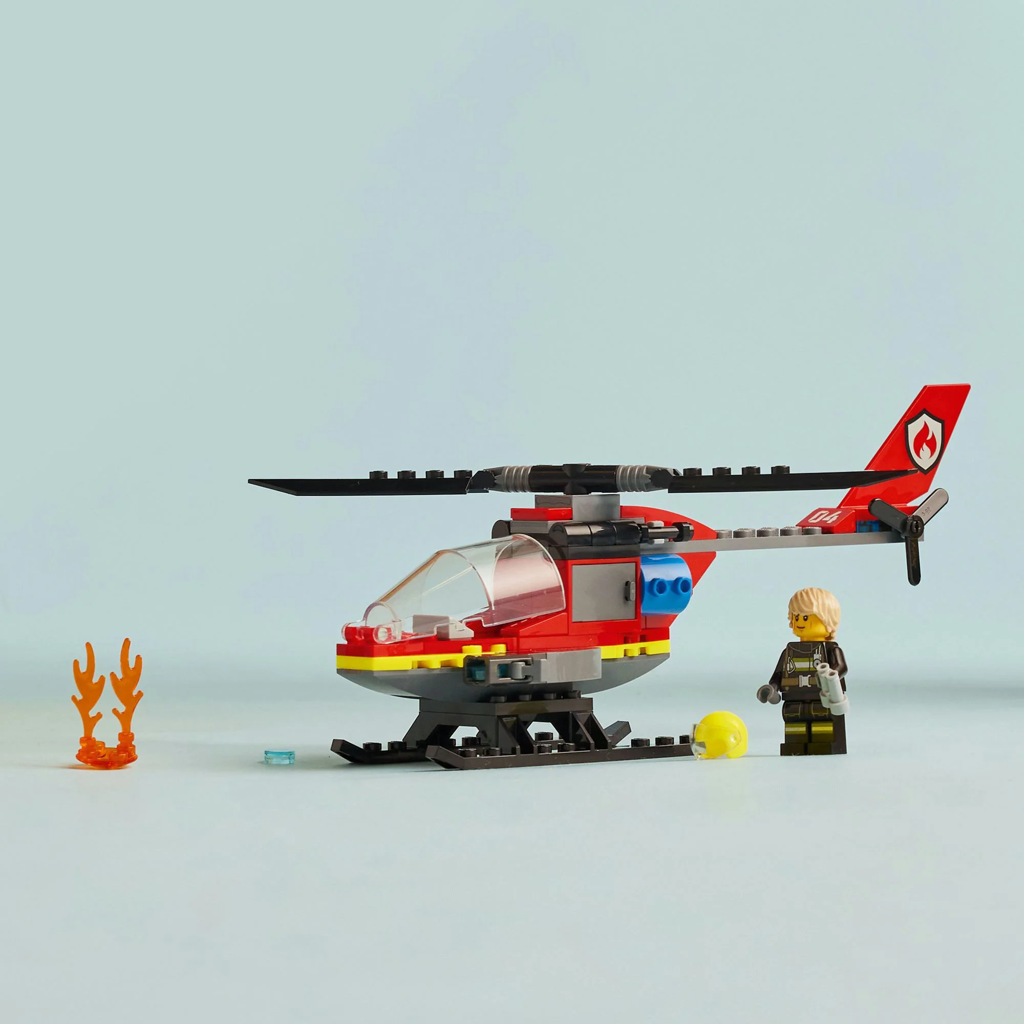 Set de constructie LEGO City Elicopterul pompierilor, 85 el. foto