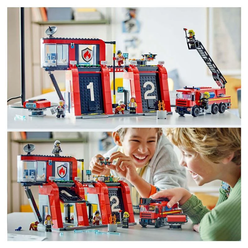 Конструктор LEGO City Пожарная станция и грузовик, 843 эл. foto