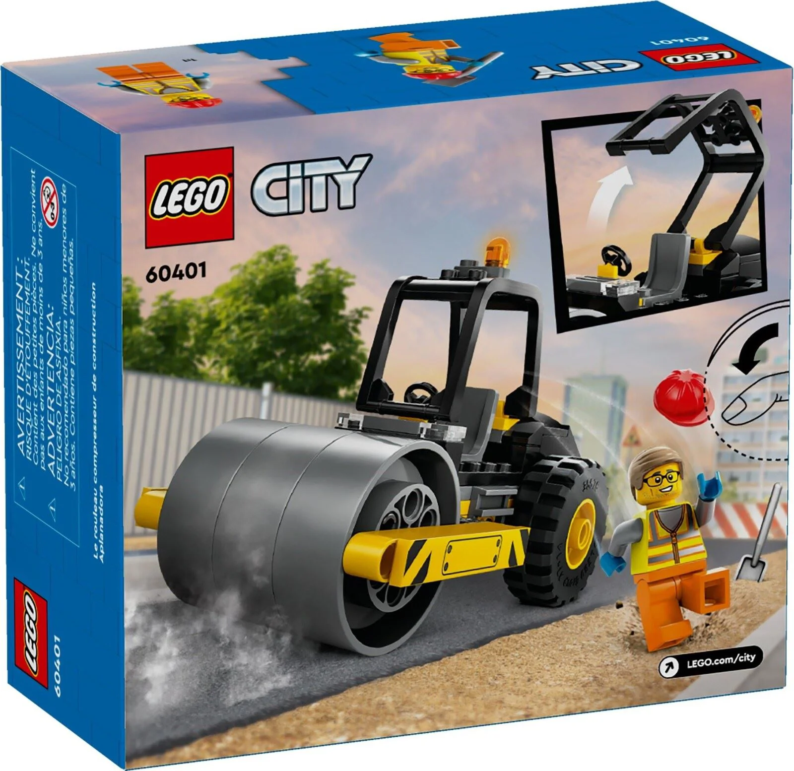 Set de constructie LEGO City Cilindru compactor de santier, 78 el. foto