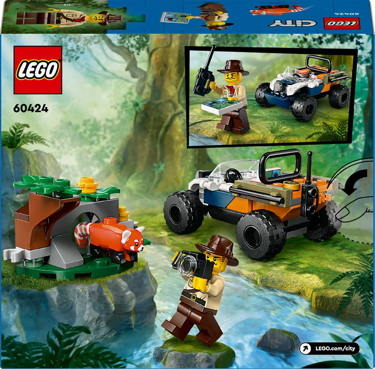 Set de constructie LEGO City Exploratorul junglei pe ATV, 92 el. foto