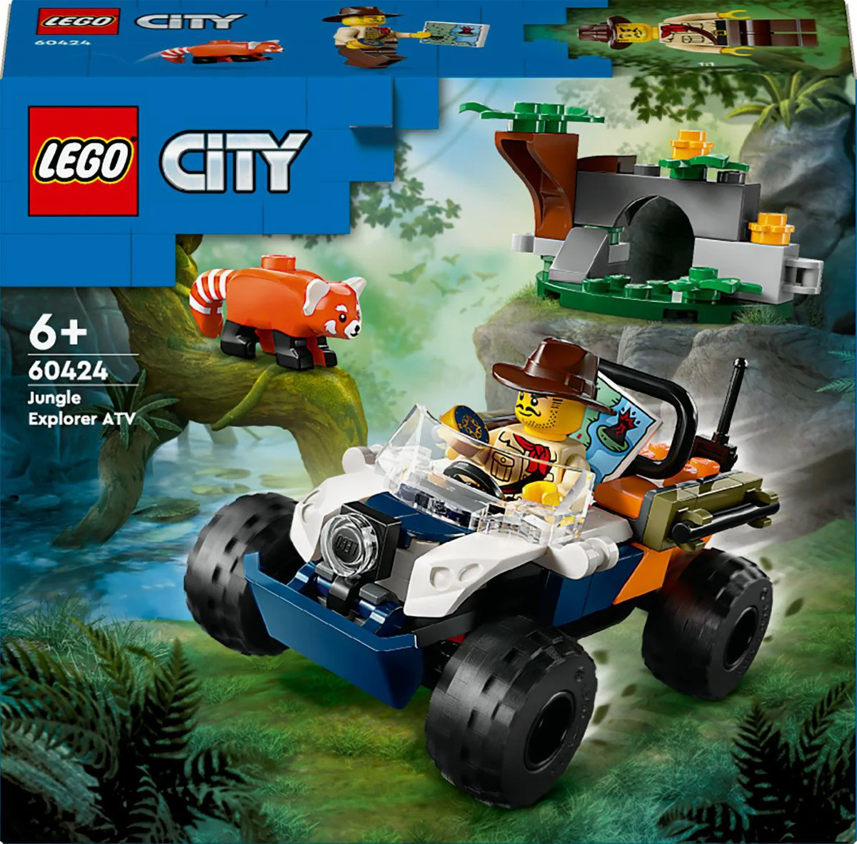 Set de constructie LEGO City Exploratorul junglei pe ATV, 92 el. foto
