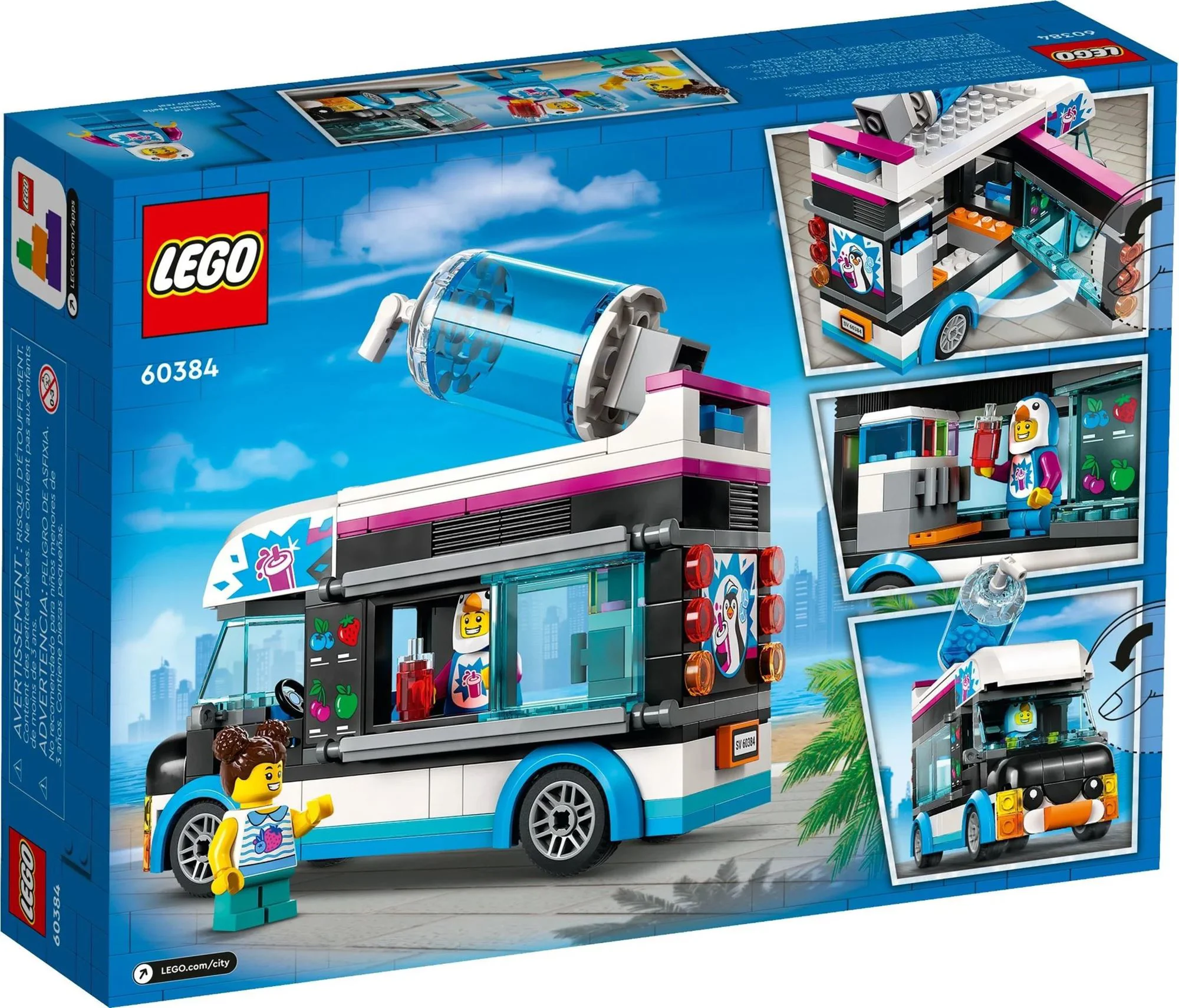 Set de constructie LEGO City Camioneta-pinguin cu granita, 194 el. foto