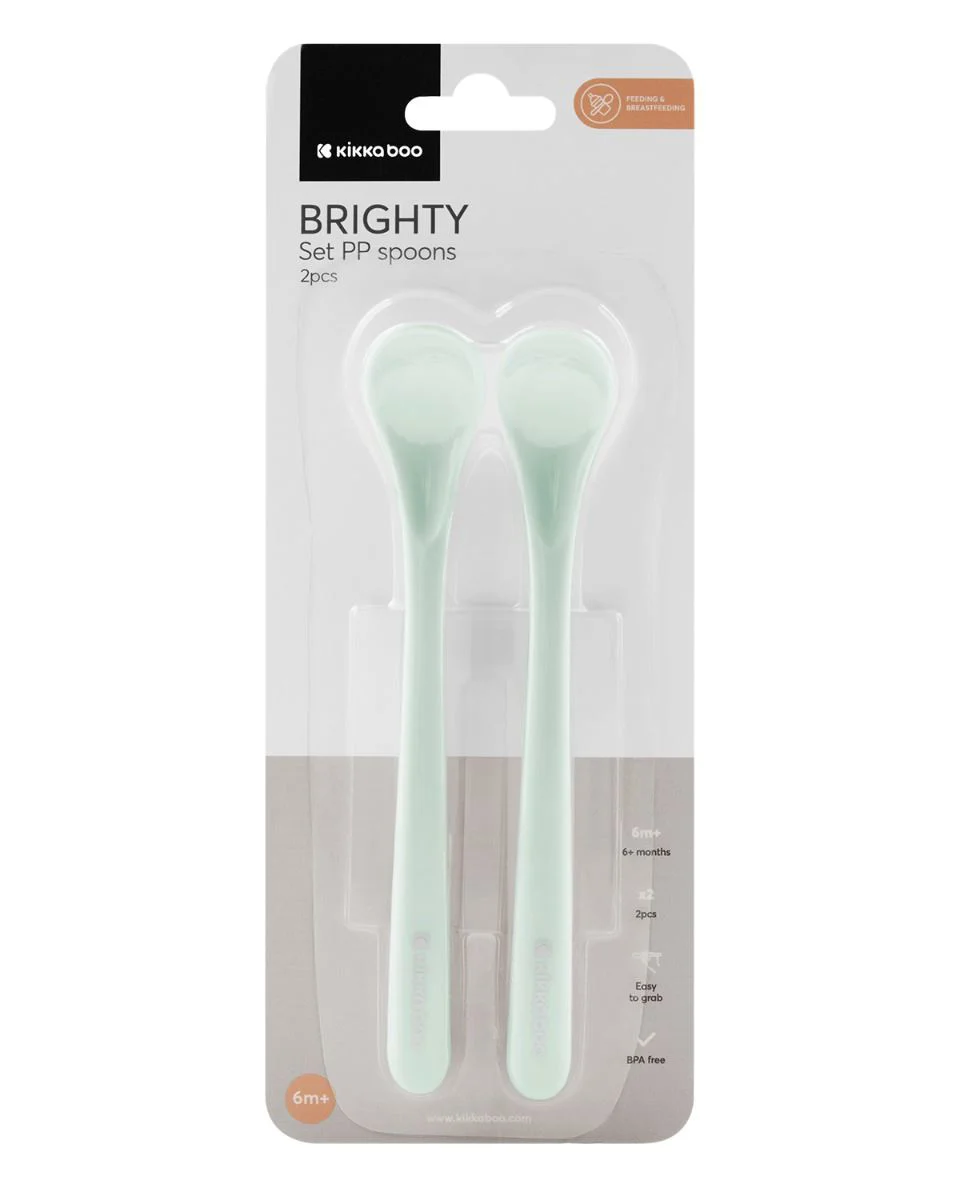 Set 2 lingurite KikkaBoo Brighty Mint