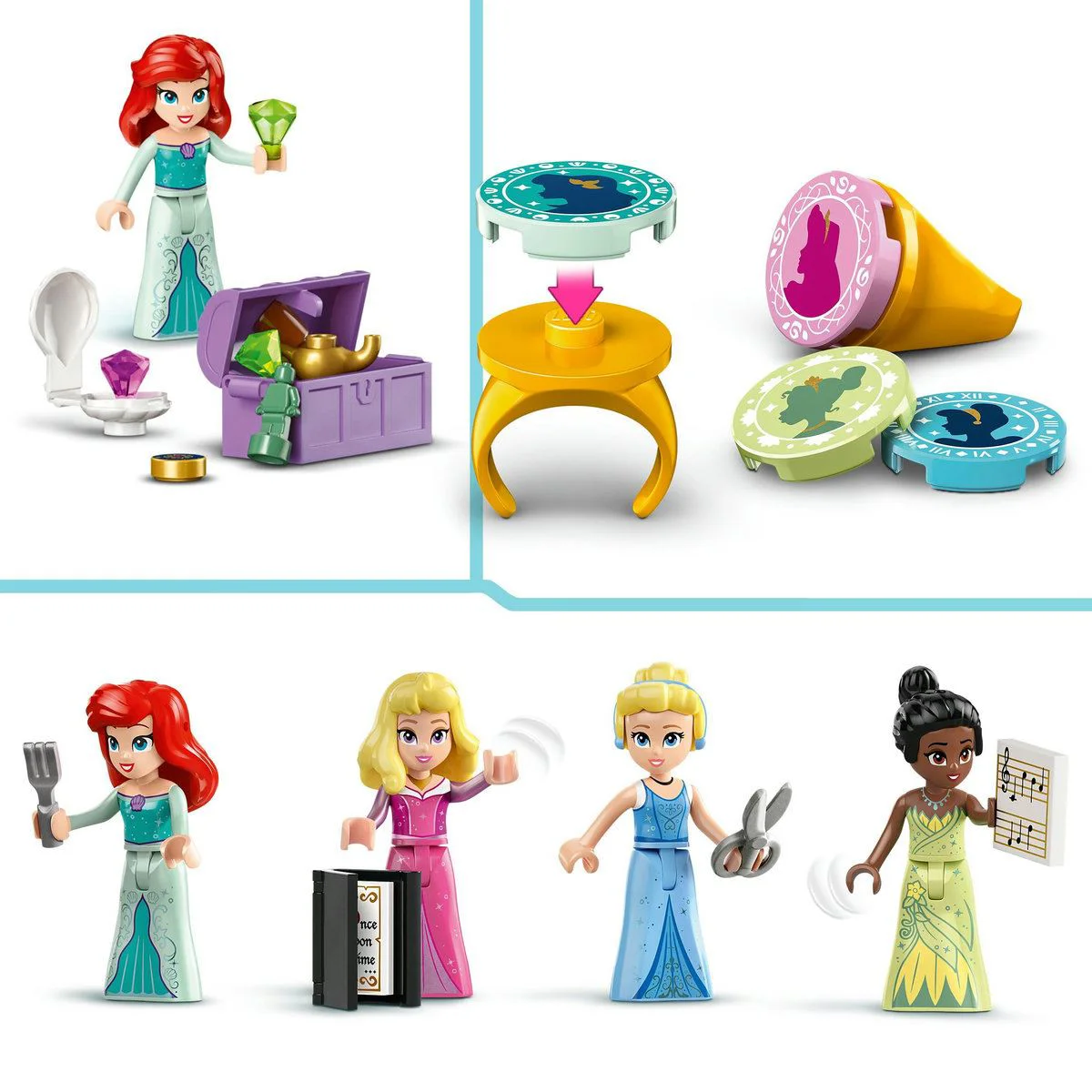 Set de constructie LEGO Disney Aventura printeselor la piata, 817 el. foto