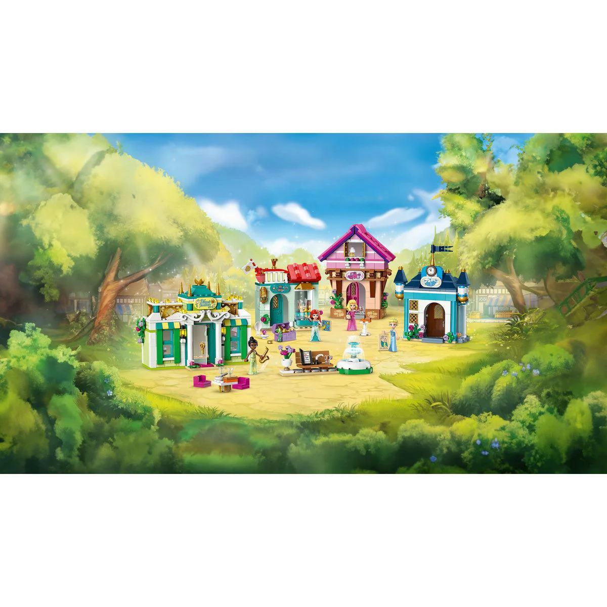 Set de constructie LEGO Disney Aventura printeselor la piata, 817 el. foto