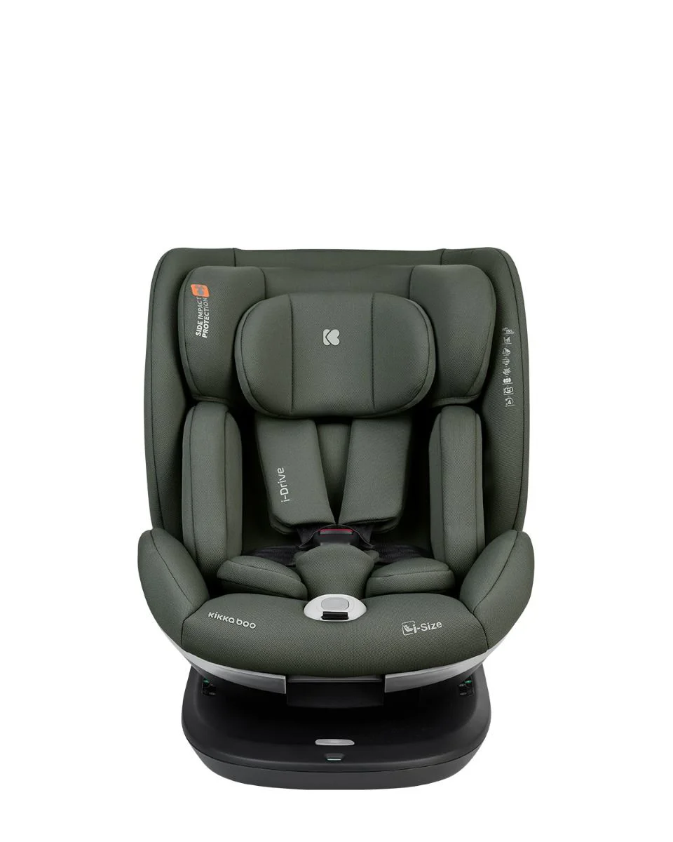 Вращающееся автокресло с изофиксом KikkaBoo i-Drive Army Green, 40-150 см