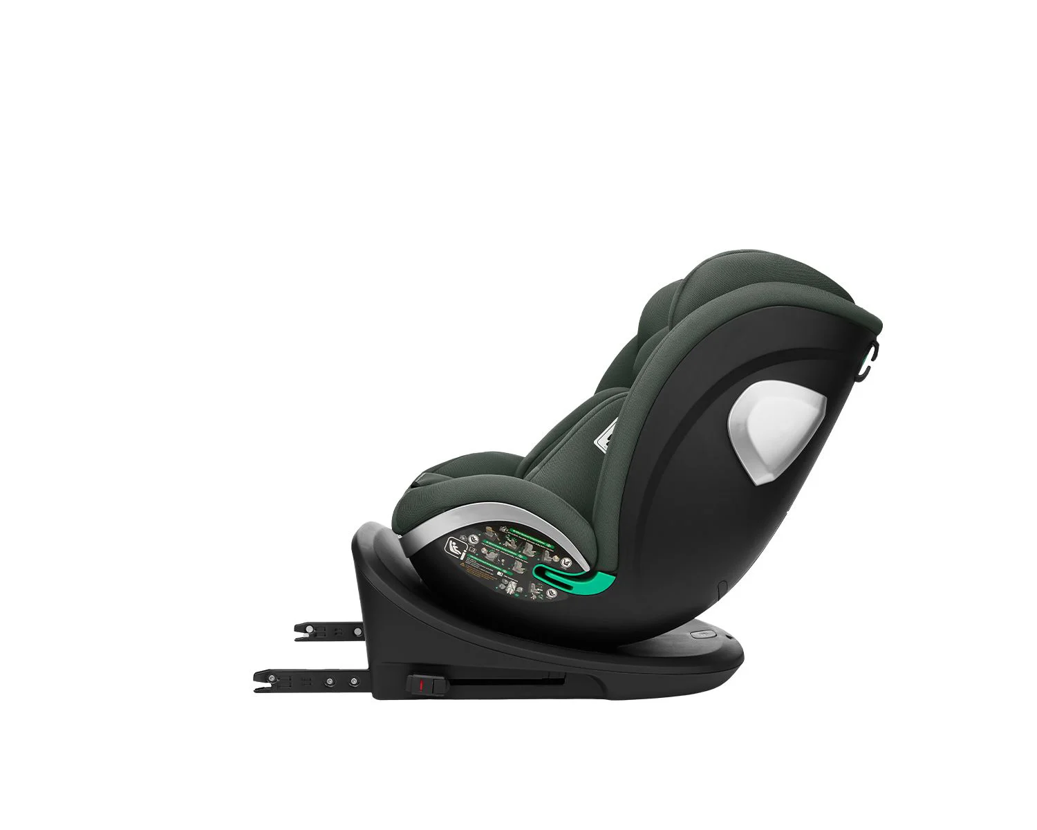 Вращающееся автокресло с изофиксом KikkaBoo i-Drive Army Green, 40-150 см