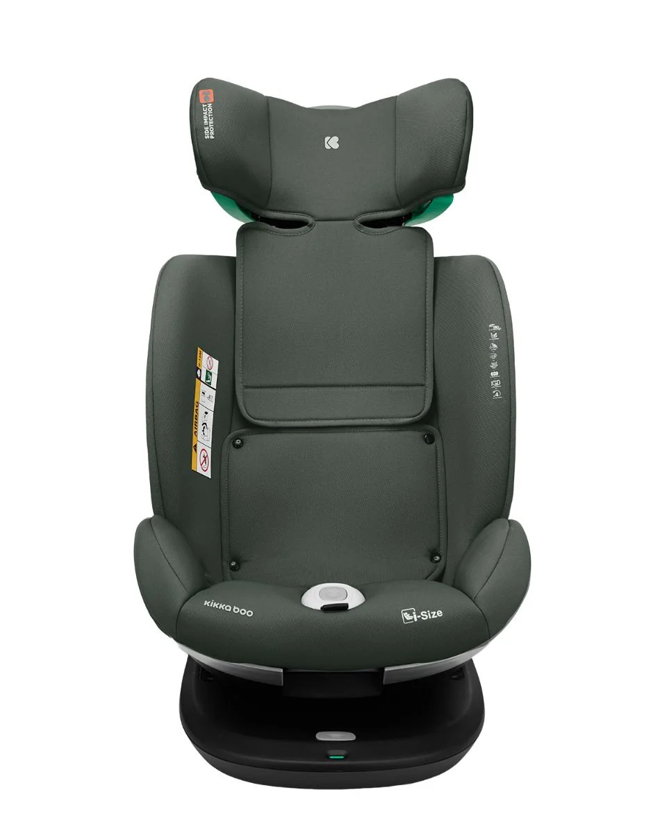 Вращающееся автокресло с изофиксом KikkaBoo i-Drive Army Green, 40-150 см