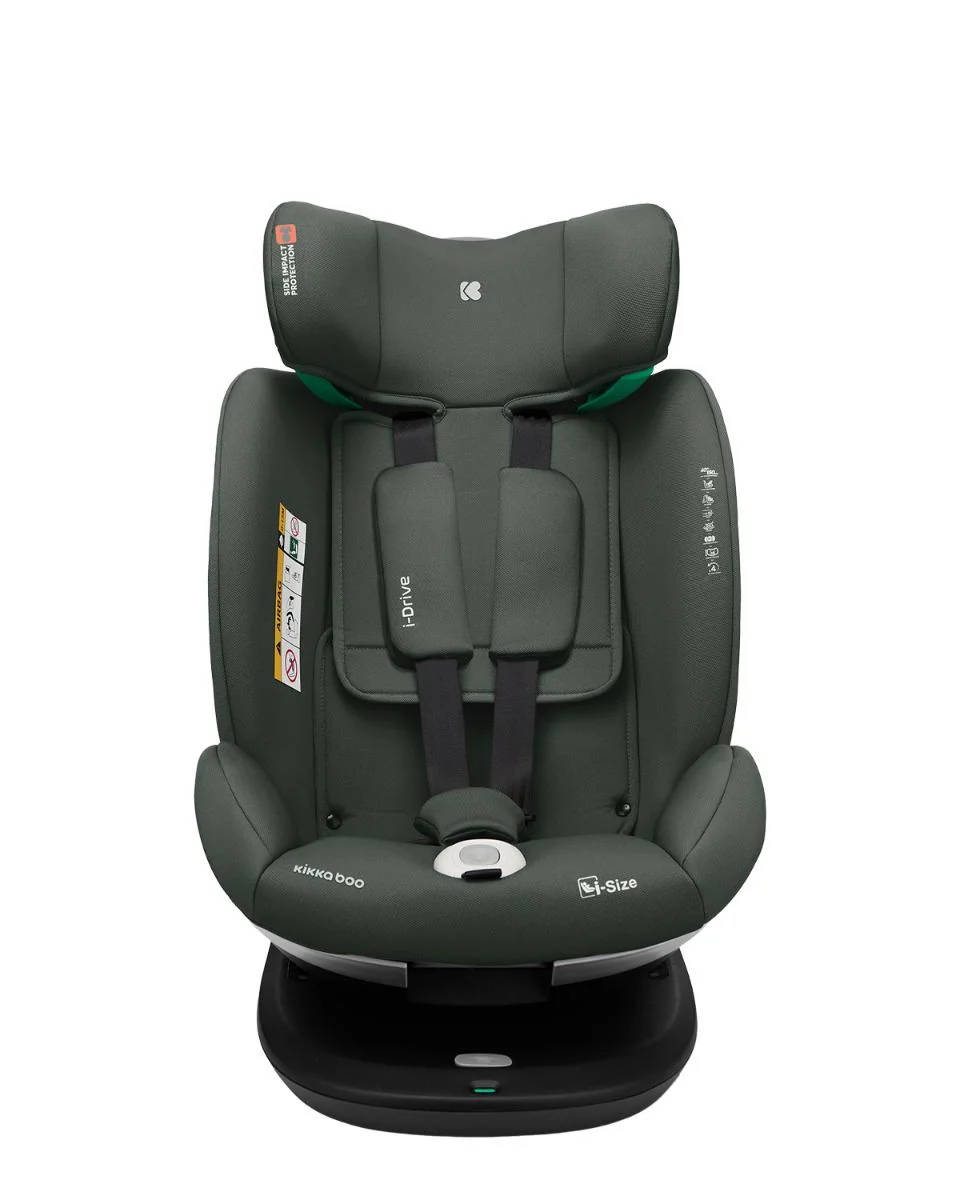 Вращающееся автокресло с изофиксом KikkaBoo i-Drive Army Green, 40-150 см