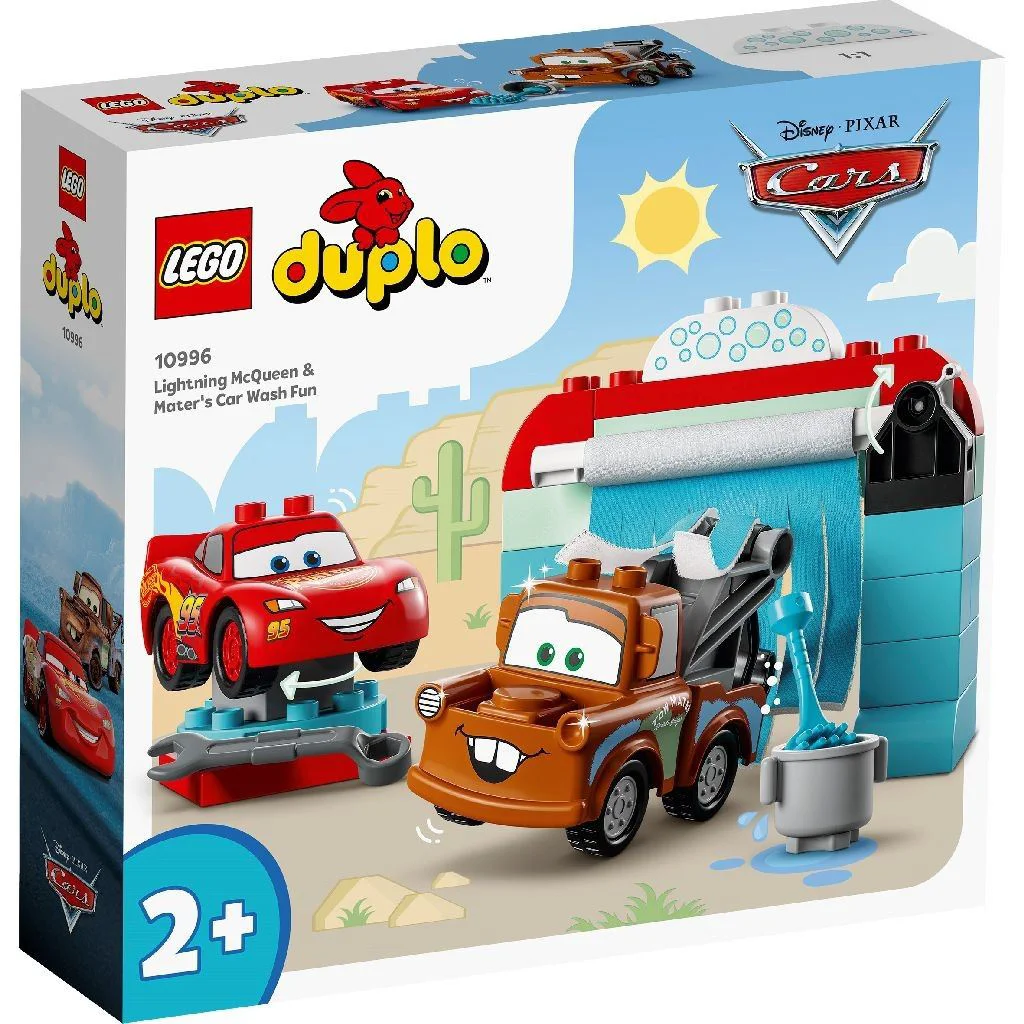 Constructor LEGO Duplo Distractie la spalatorie cu Fulger Mcqueen si Mater, 29 el.