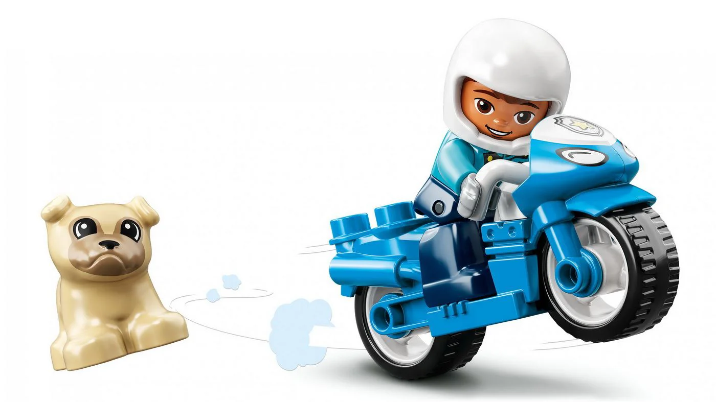 Set de constructie LEGO Duplo Motocicleta de politie pentru salvare, 5 el. foto