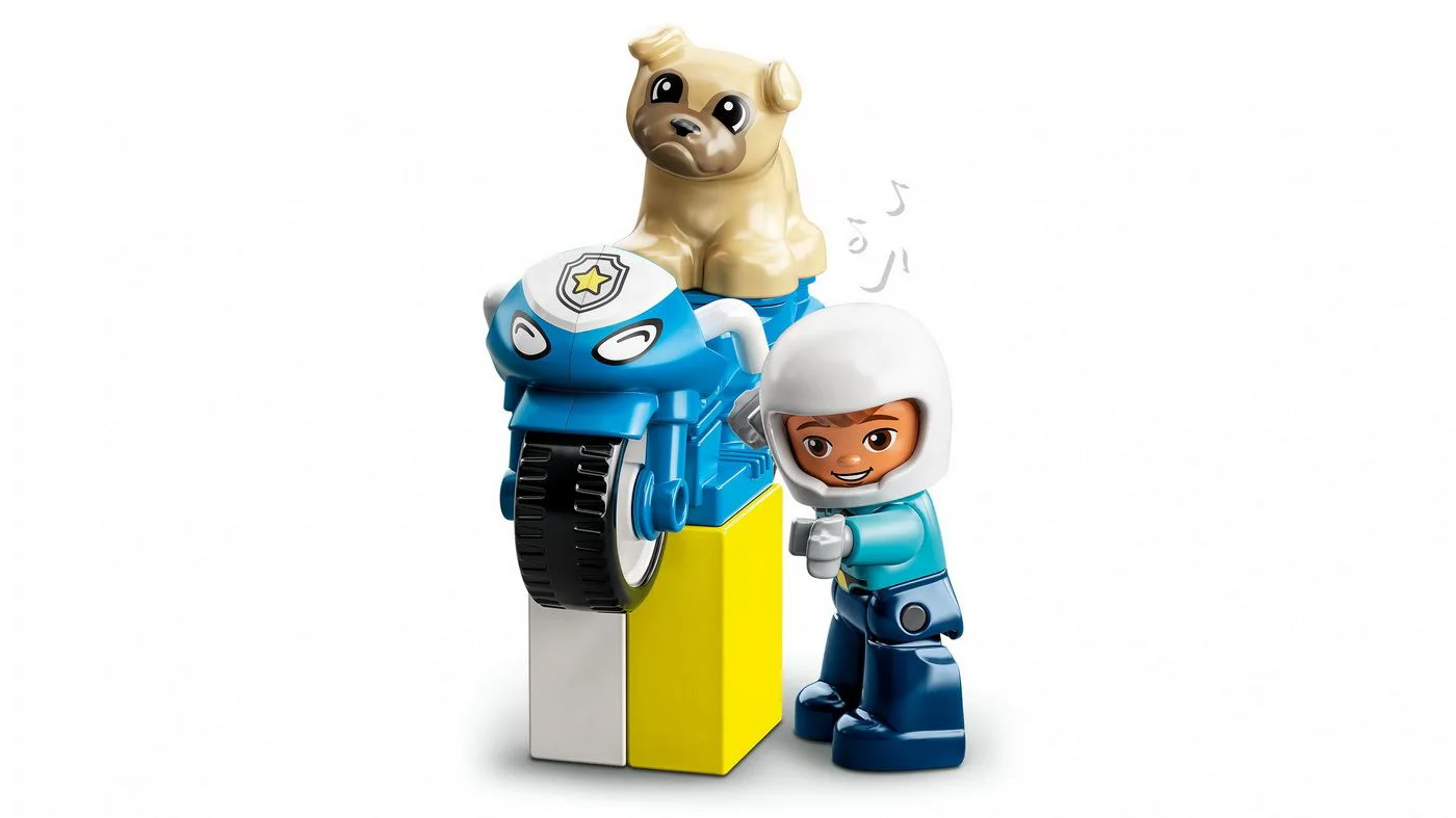 Set de constructie LEGO Duplo Motocicleta de politie pentru salvare, 5 el. foto