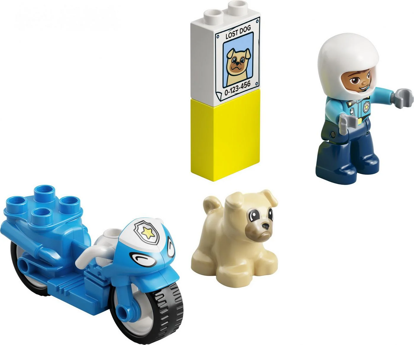 Set de constructie LEGO Duplo Motocicleta de politie pentru salvare, 5 el. foto