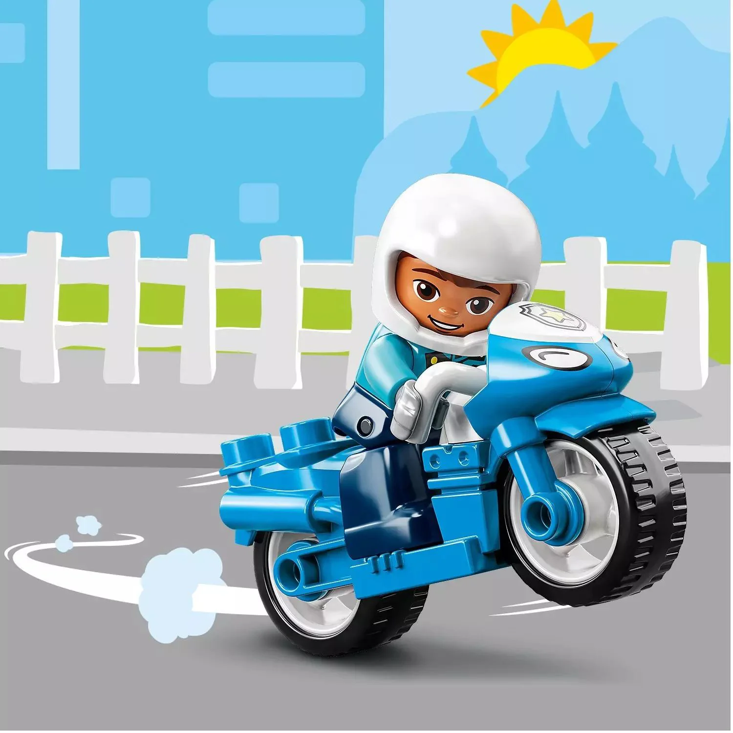 Set de constructie LEGO Duplo Motocicleta de politie pentru salvare, 5 el. foto