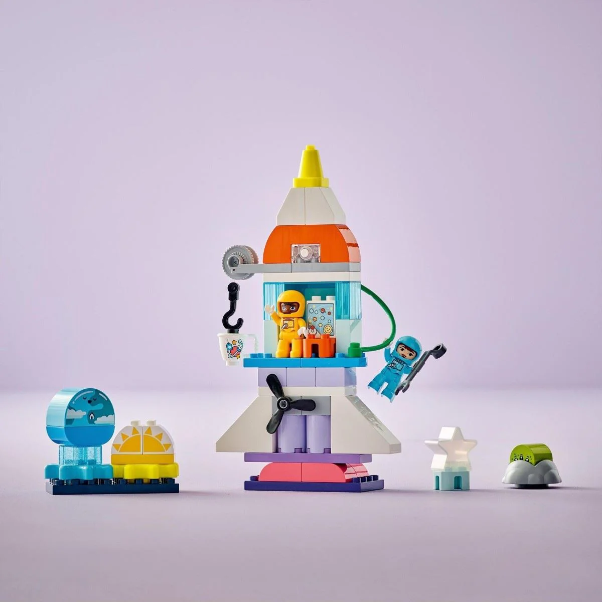 Set de constructie 3 in 1 LEGO Duplo Aventura cu naveta spatiala, 58 el. foto