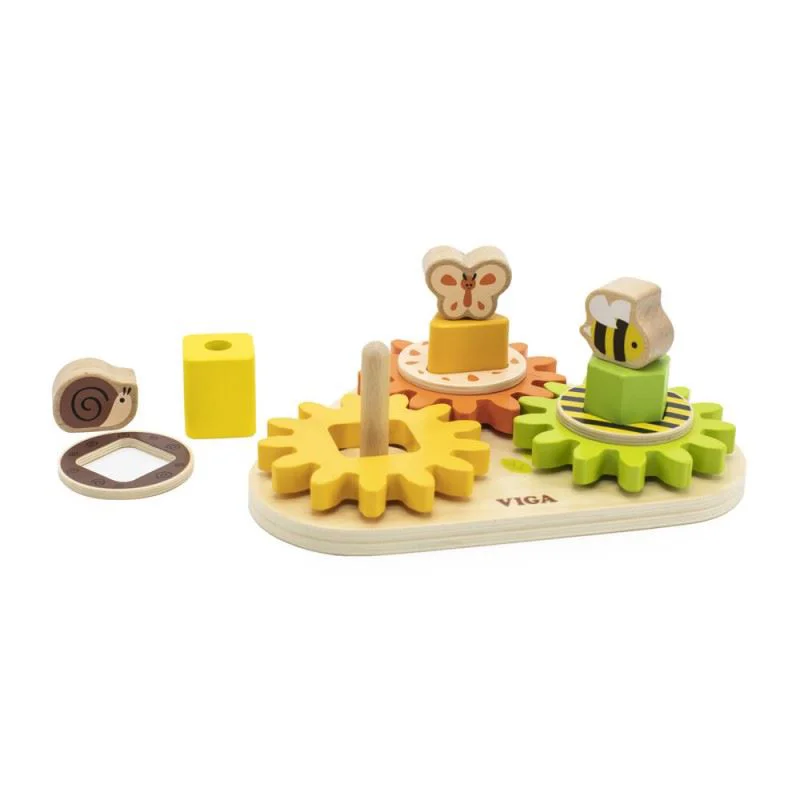 Joc educational Viga Toys Roti dintate rotative foto