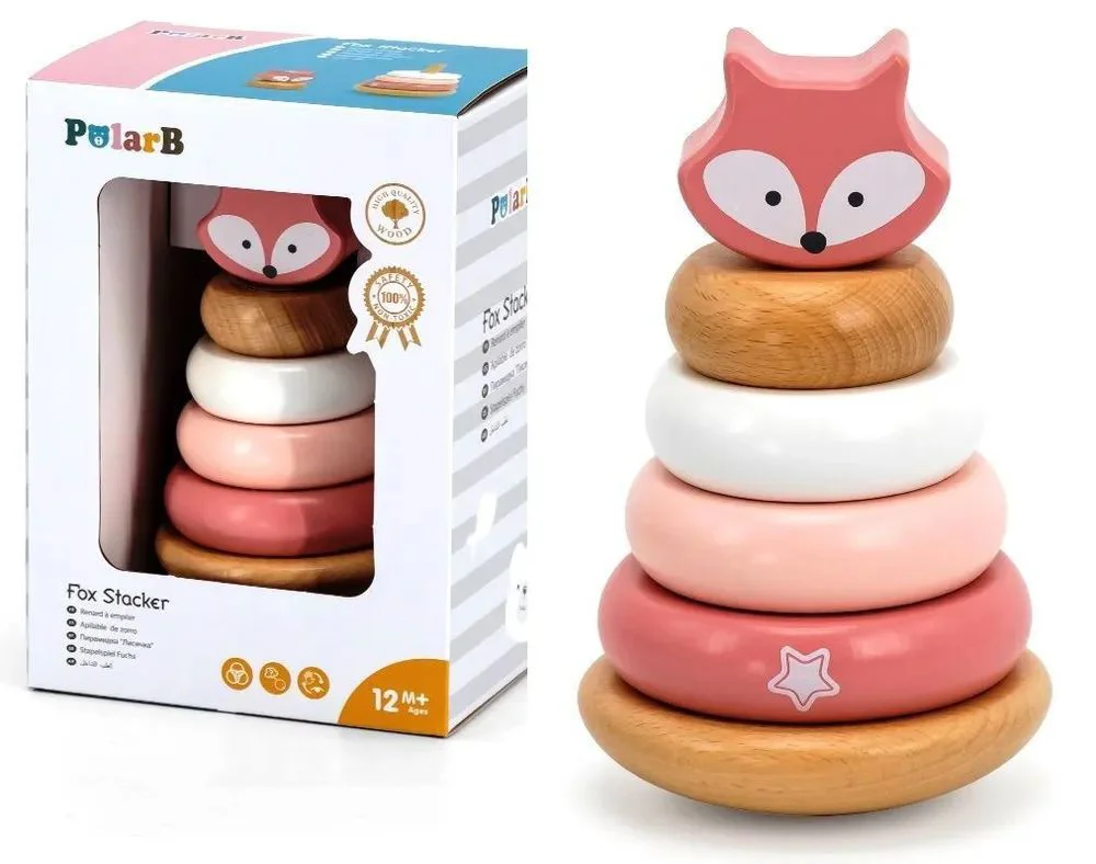 Piramida din lemn Viga Toys Vulpea foto