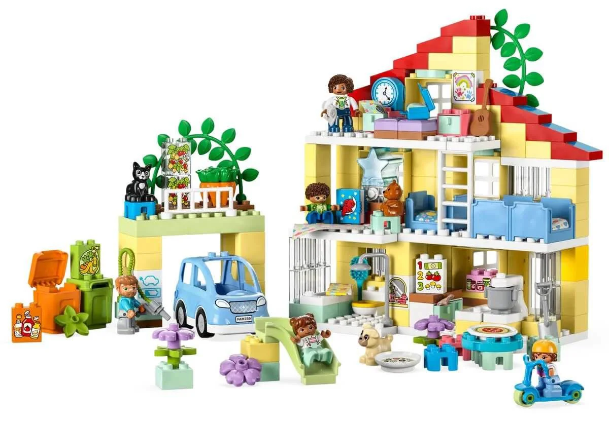 Set de constructie 3 in 1 LEGO Duplo Casa de familie, 218 el.