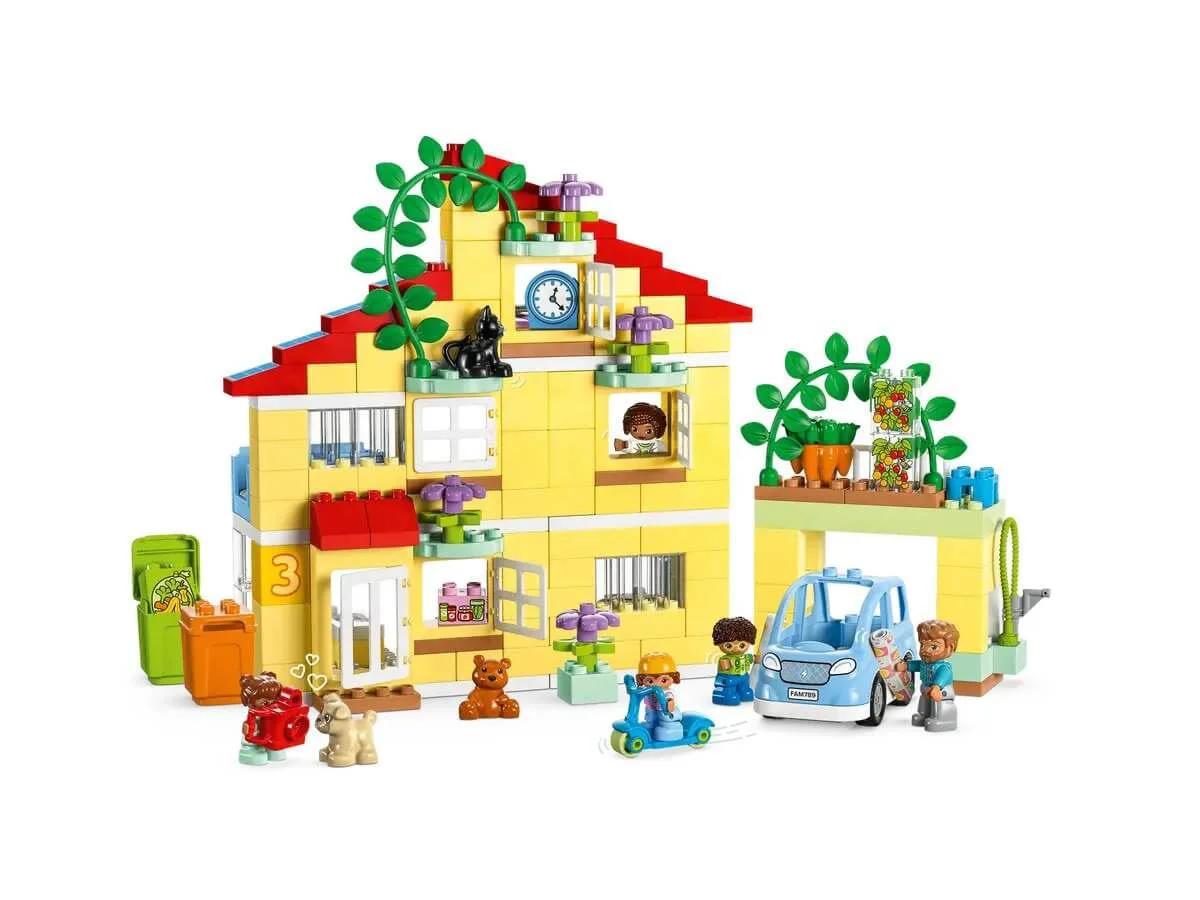 Set de constructie 3 in 1 LEGO Duplo Casa de familie, 218 el.