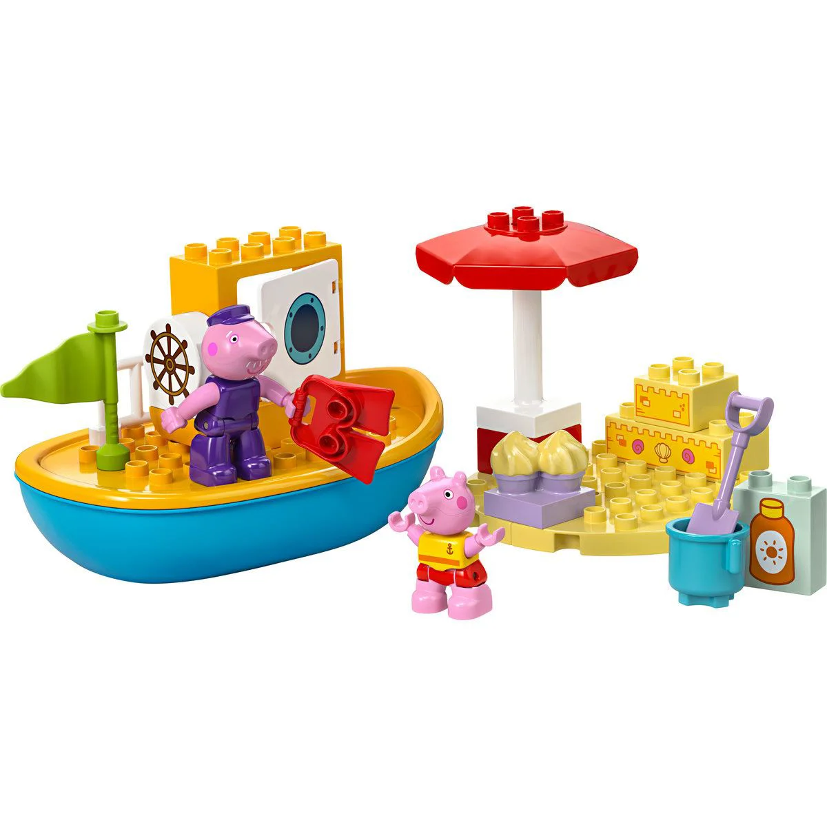 Set de constructie LEGO Duplo Excursia cu barca a Purcelusei Peppa, 23 el. foto