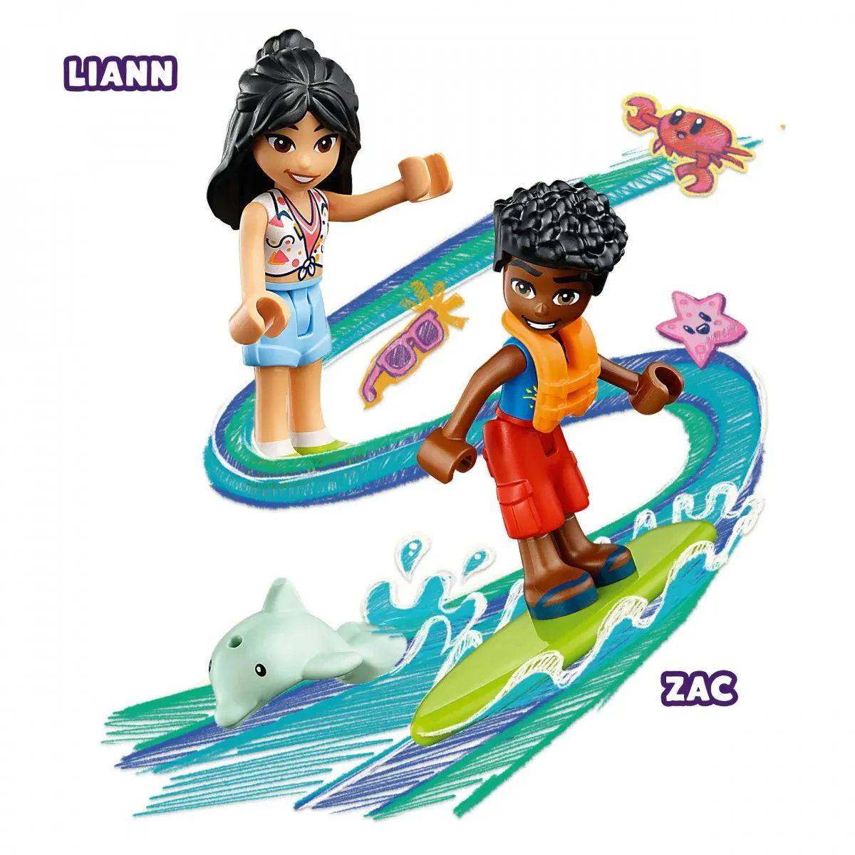 Set de constructie LEGO Friends Distractie pe plaja in buggy, 61 el. foto