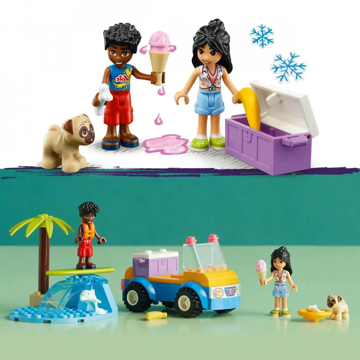 Set de constructie LEGO Friends Distractie pe plaja in buggy, 61 el. foto