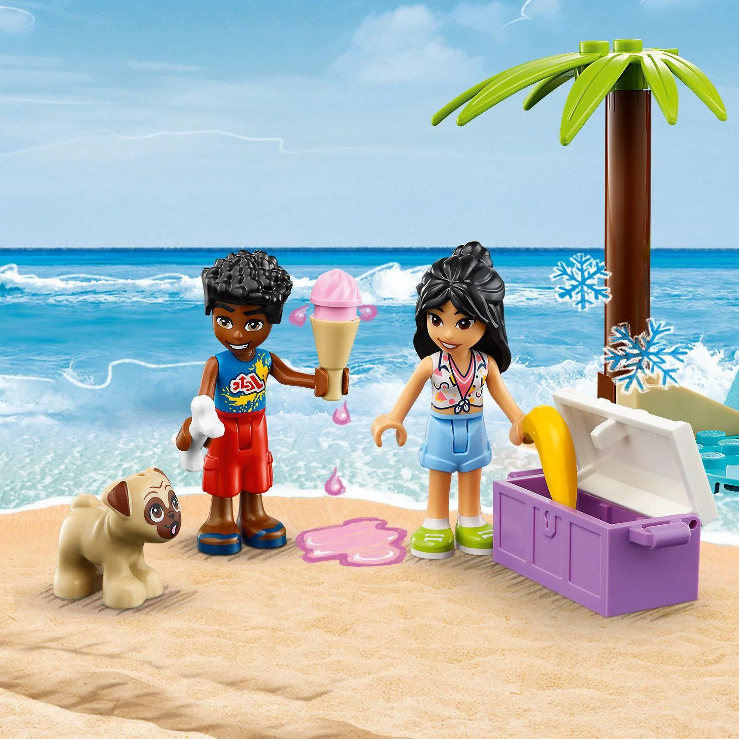 Set de constructie LEGO Friends Distractie pe plaja in buggy, 61 el. foto