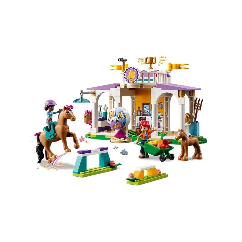Set de constructie LEGO Friends Dresaj pentru cai, 134 el. foto
