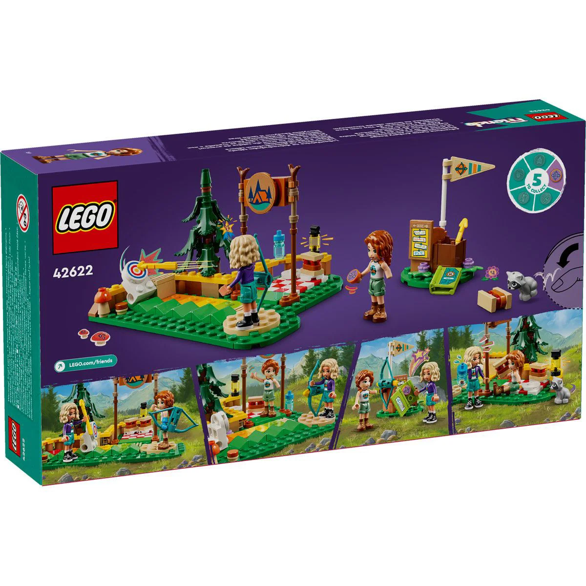 Set de constructie LEGO Friends Poligonul de tir cu arcul din tabara de aventuri, 157 el. foto