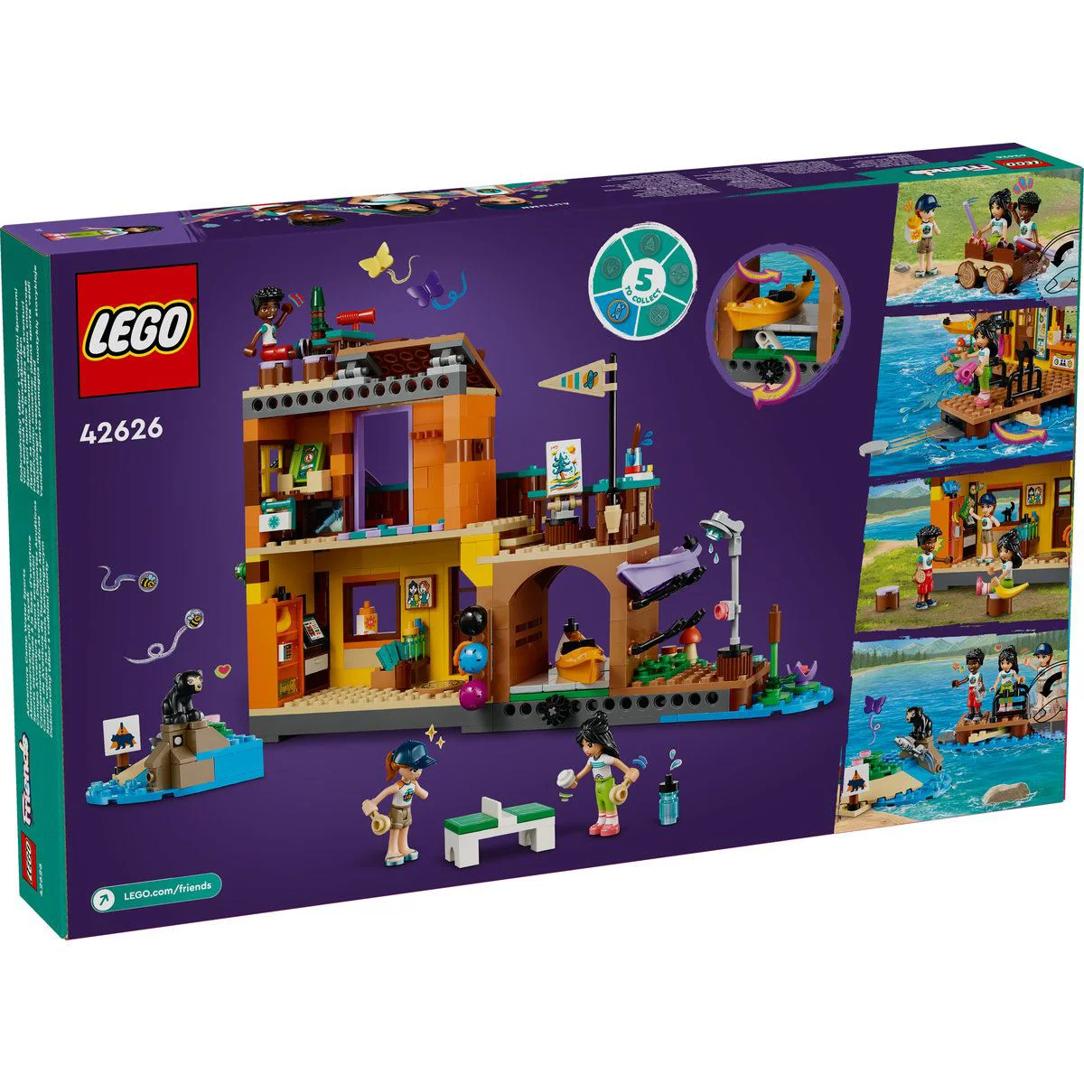 Set de constructie LEGO Friends Sporturi nautice in tabara de aventuri, 628 el. foto