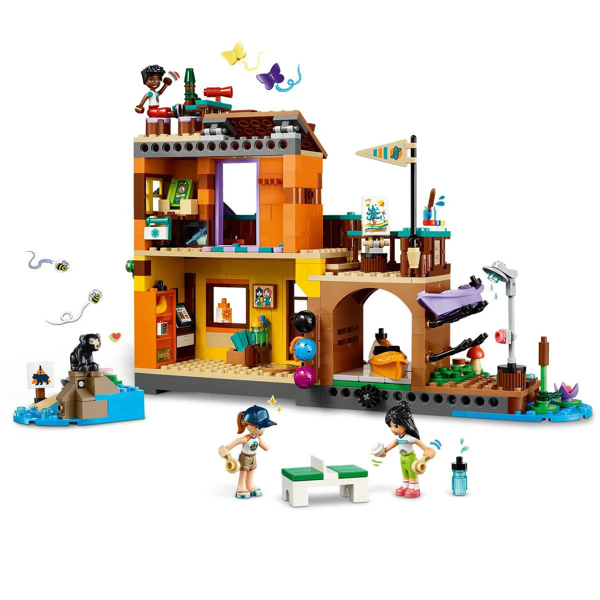 Set de constructie LEGO Friends Sporturi nautice in tabara de aventuri, 628 el. foto
