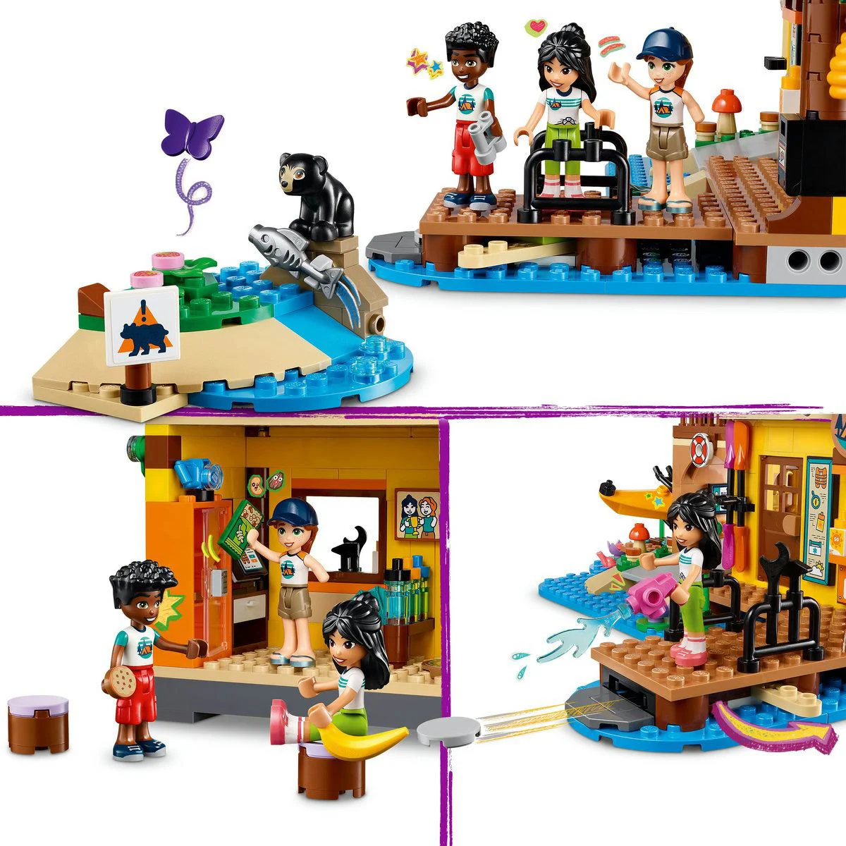 Set de constructie LEGO Friends Sporturi nautice in tabara de aventuri, 628 el. foto