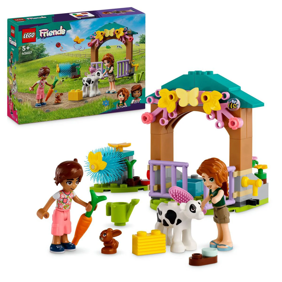 Set de constructie LEGO Friends Staul pentru vitelul lui Autumn, 79 el. foto