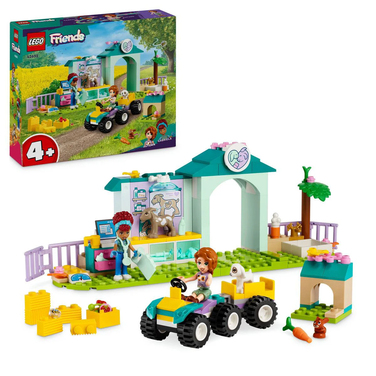 Set de constructie LEGO Friends Clinica veterinara pentru animale de ferma, 161 el. foto