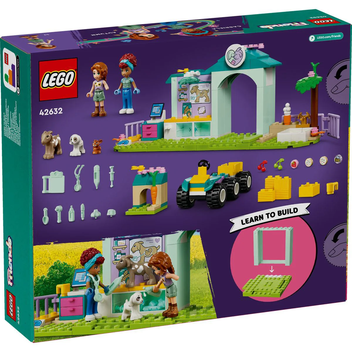 Set de constructie LEGO Friends Clinica veterinara pentru animale de ferma, 161 el. foto